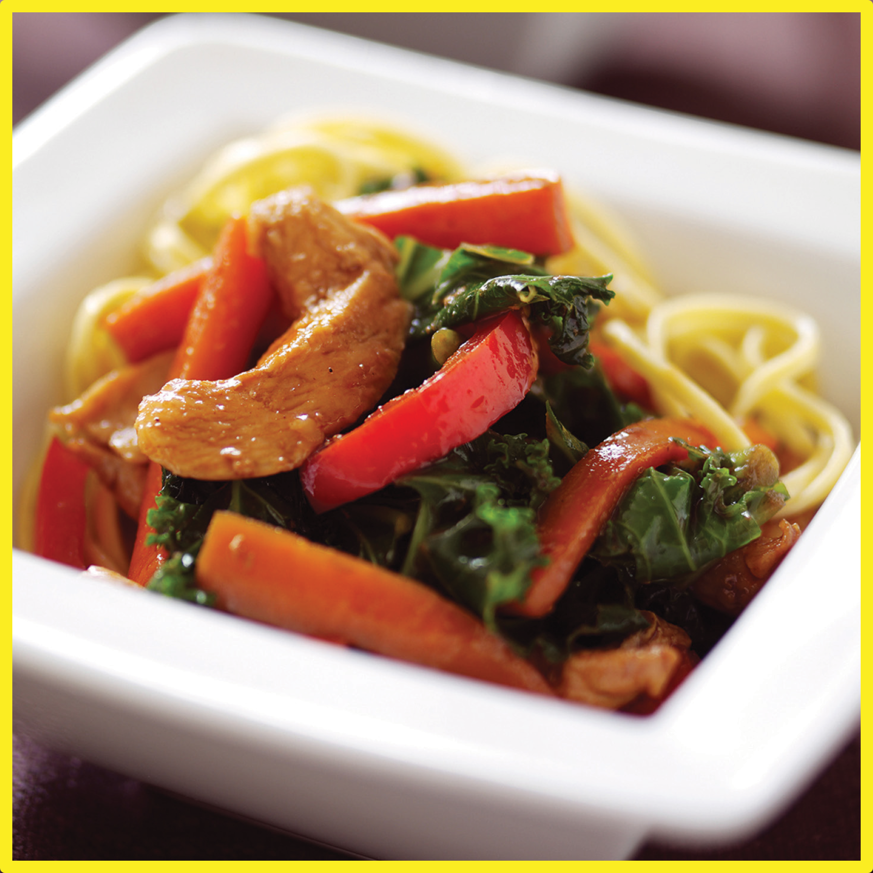 Bowl of stir-fry noodles